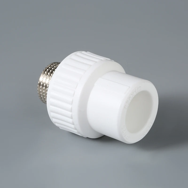 Plumbing Materials Plastic Male Threaded Direct Pipe Connector PPR Pipe Fittings
