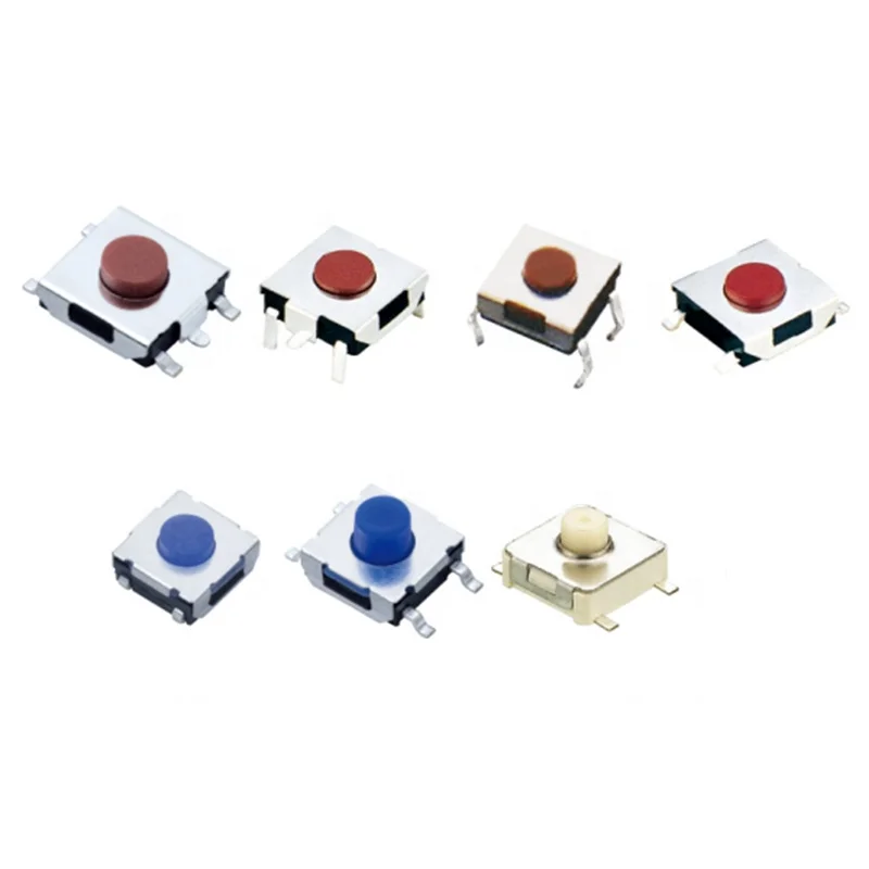 China BZCN 6.2x6.2 Long Life Normally open Momentary SMD Push earth terminal Tact Tactile Switch with 5 pin Micro switch