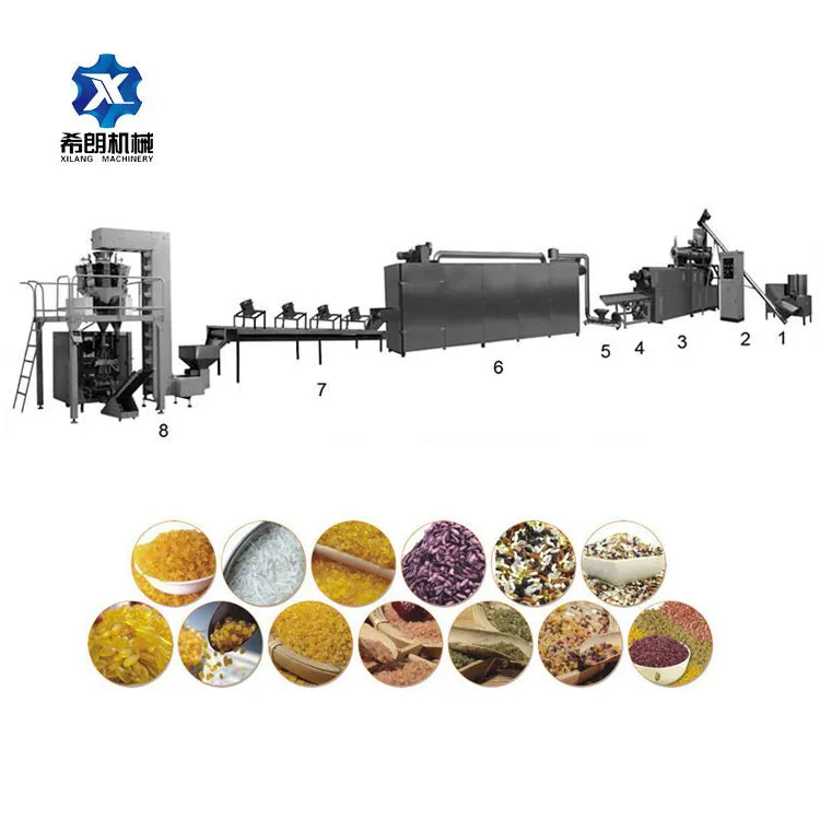 Big capacity nutritional rice production line artificial rice extruder plant fortified rice make machine