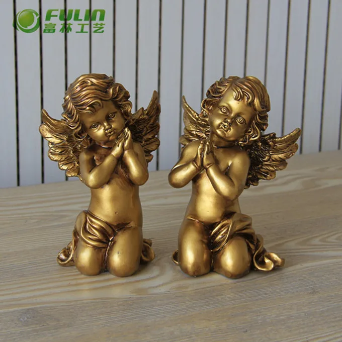 Bronze Brass Resin Angel Figurine lovely wedding Decoration & Gift Cherub Statue Ornaments Crafts Desk Decoration