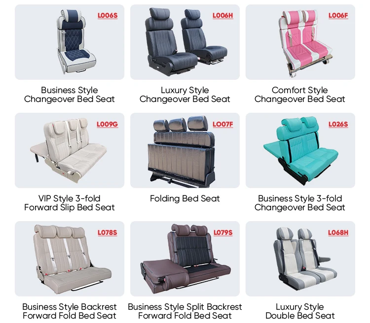 Luxury Style Changeover Bed Seat Car interior accessories Customized Chair rv bed sofa seats