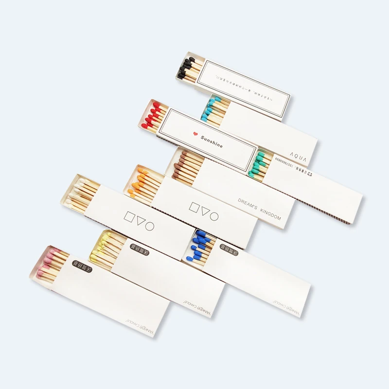 Processing and Customizing All Kinds of Advertising matchbox Hotel Aromatherapy Match Birthday Candle Safe Natural Wood