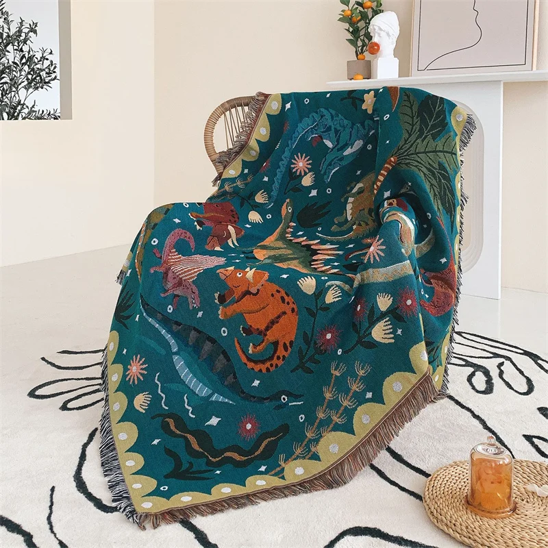 Cross-border direct supply of Indian style camping blankets Bohemian ethnic style sofa blankets line blankets