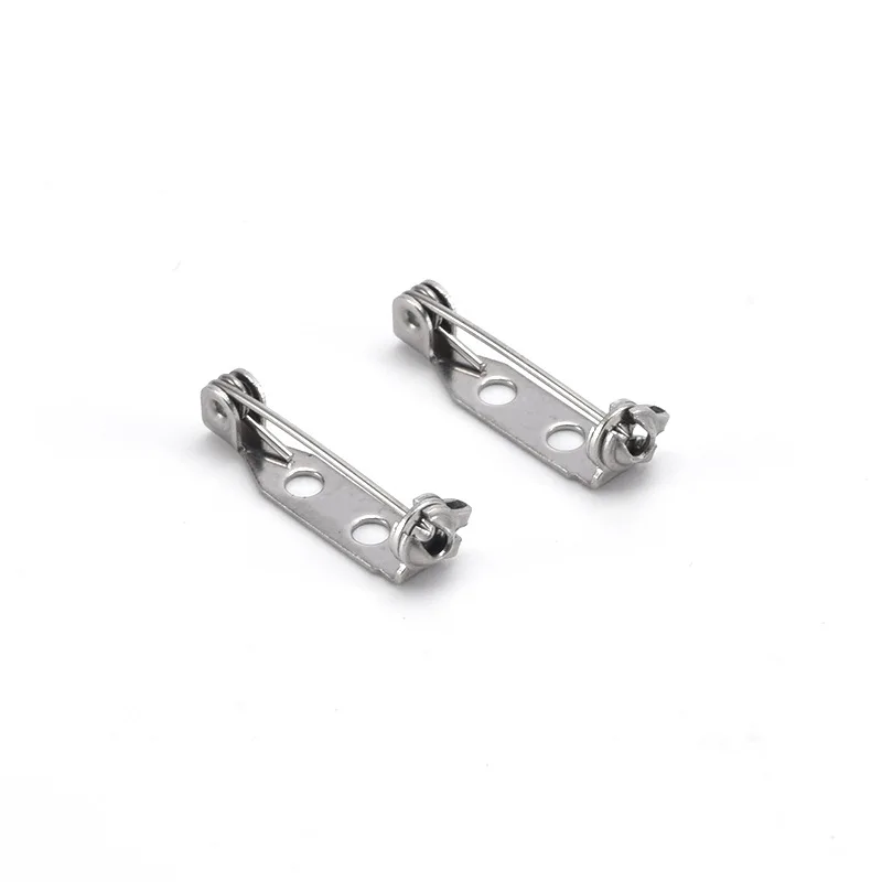 Simple stainless steel brooch accessory Pin base with locking buckle assembly DIY titanium steel handmade jewelry findings