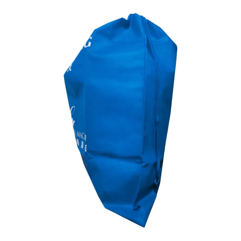 Eco-Friendly Wholesale Non-Woven Cotton Travel Laundry Bag with Printed Drawstring Home Hotel Use Featuring Comfortable Handles