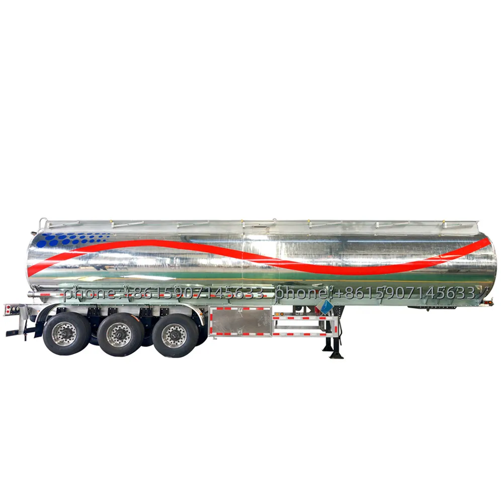 factory price, 48000 Lites 3 Axle aluminum alloy Fuel Tanker /Liquid /petrol Tank Semi Trailer