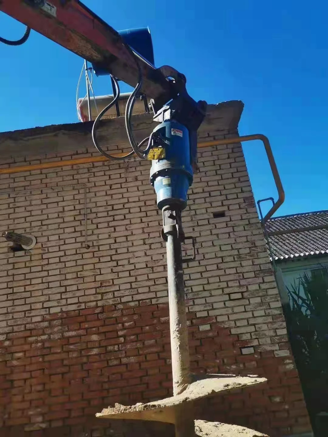 Hole digging machine excavator skid steer attachments hydraulic earth auger drill for Pd4 auger drive excavator