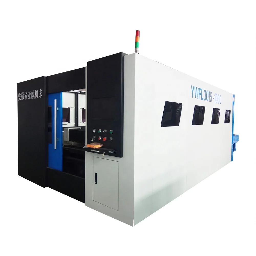 AHYW High Precision Full Cover Fiber Laser Cutting Machine YWFL 4020 3000W for Metal Processing