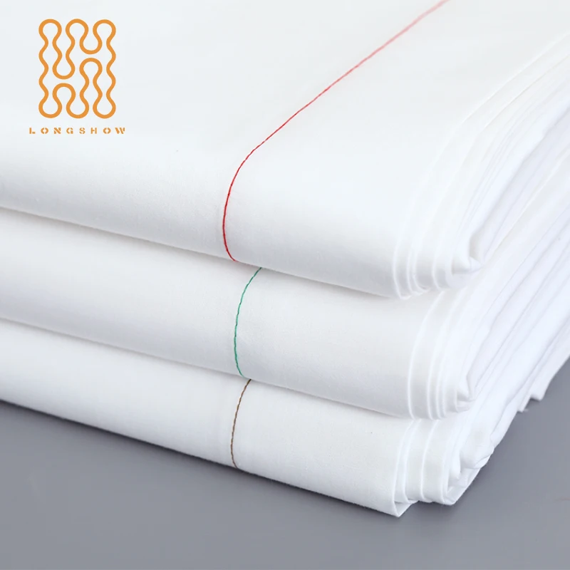 Высокое качество T180 Percale белое хлопковое постельное белье многоцелевой плоский лист для гостиниц и больниц
