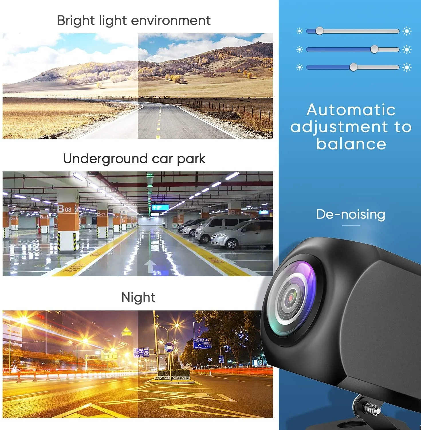 Night Vision IP69 Waterproof Rearview Camera Universal Reverse Cam Kit for Vehicle SUV RV Pickup AHD 720P 1080P Car camera
