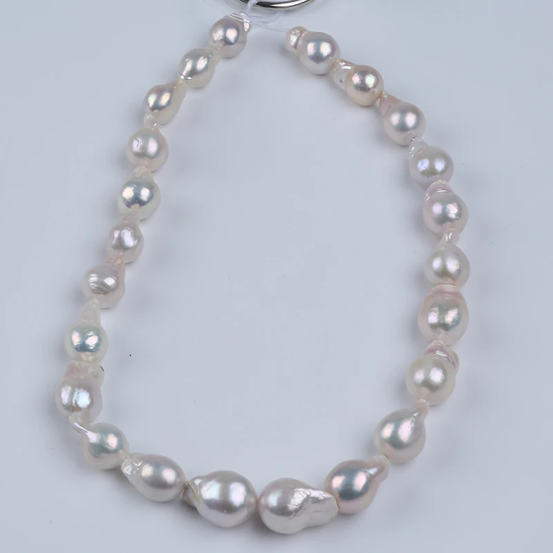 Zhuji 11-14mm A White  Natural Freshwater  Baroque Shape Pearl For Jewelry Making