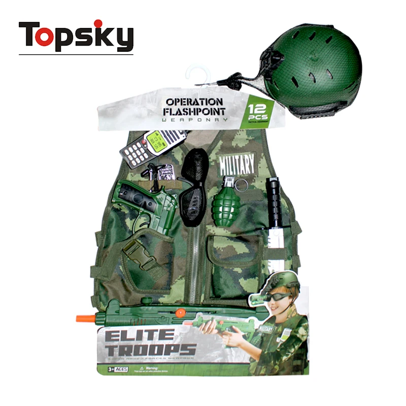 Popular Army Toy Kids Activity Military Pretend Play Toys Set Educational Role Play Game Set Plastic Army Toy Soldier for Kids