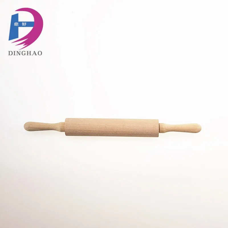 Original Wood Color Rod for Flour Food Making DIY Rolling Pin for Children