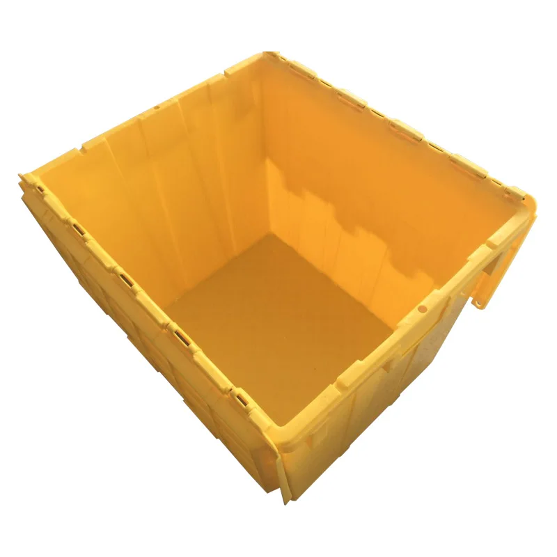 blue large light duty banana foldable container with lid or wheels