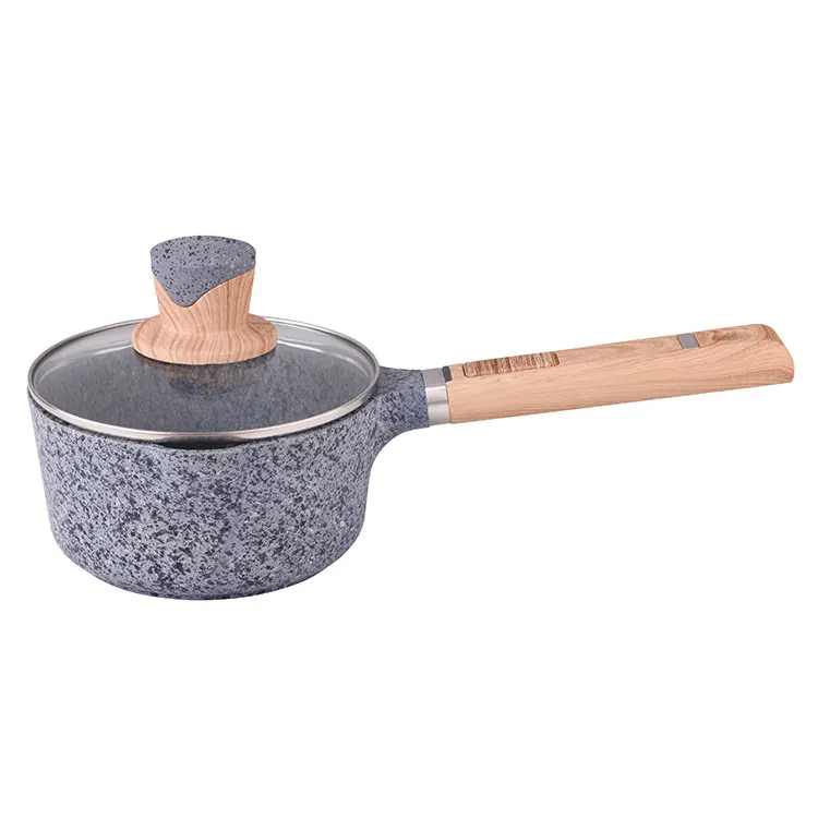 Hot Products Kitchenware Die Casting Granite Stone Non-Stick Cookware Set With Glass Lid