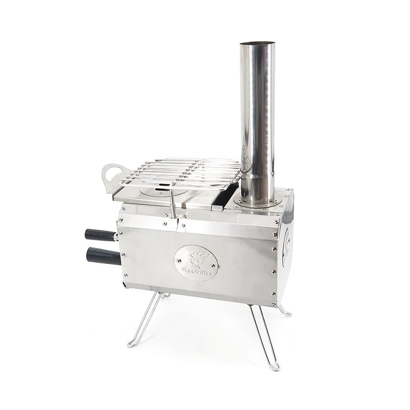 Outdoor Home Modern Design Sale Portable Bbq Cook Fire Steel Mini Folding Wood Burning Rocket Camping Hot Tent Heating Stove