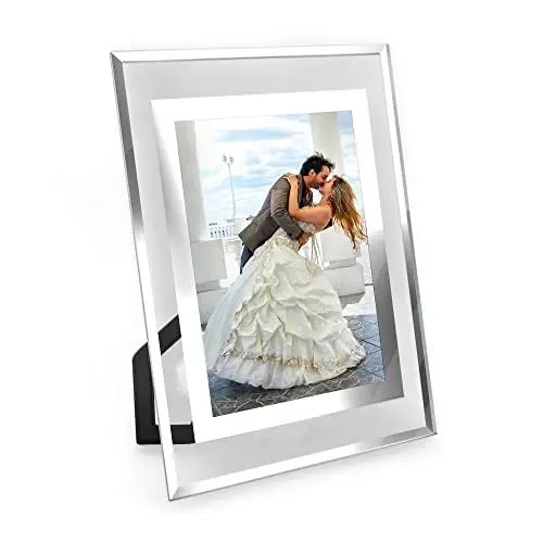 Small Order Wholesale 4x6 5x7 8x10 A4 glass picture photo frame Home Decoration Silver Edge Mirror Surface