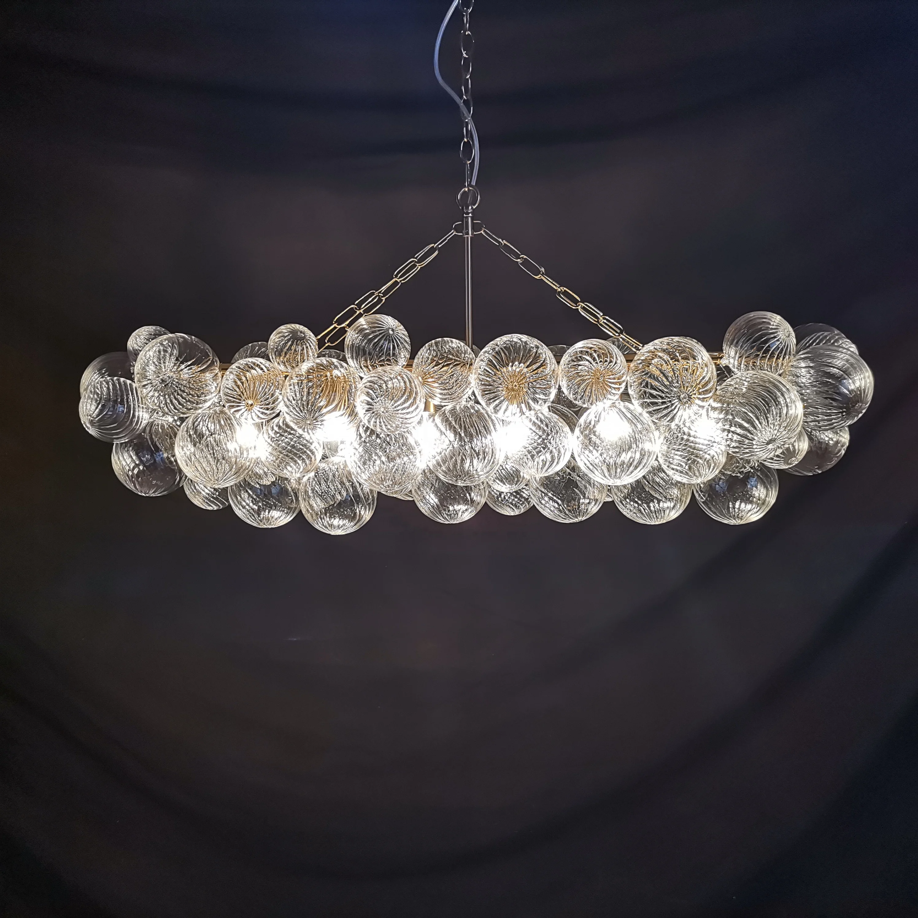 Living room glass chandelier lamp pendant lighting fixture glass ball chandelier modern