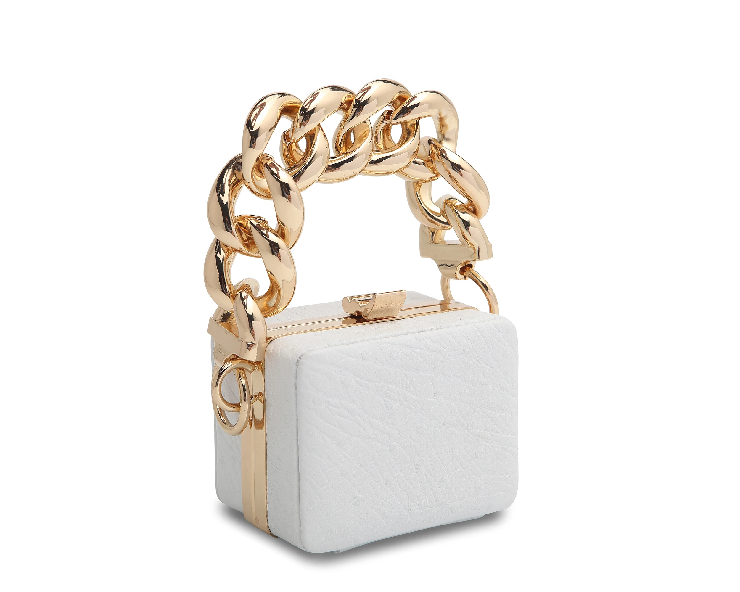 2020 upscale luxury Genuine white ostrich skin Clutch Evening Bags Quadrate Design high quality Evening Clutch hand Bag