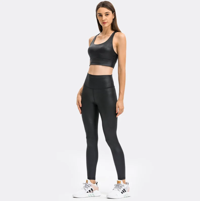 Индивидуальные обтягивающие леггинсы с ягодицами ребристая одежда для активного отдыха обнаженные спортивные штаны йоги комплект бюстгальтером бюстгальтеры тренировки тренажерного зала
