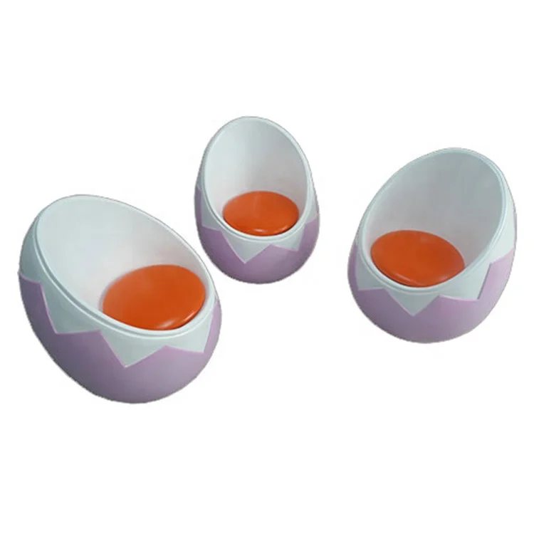 Modern furniture fiberglass egg shaped chairs for coffee stool