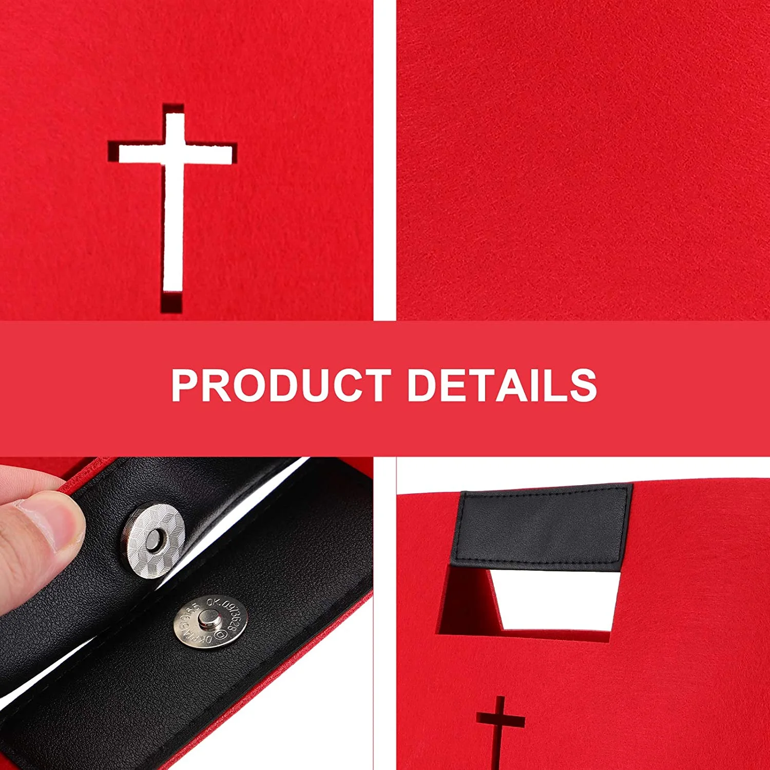 Amazon Products Eco-friendly felt handbag shopping bags carrying case with PU Leather