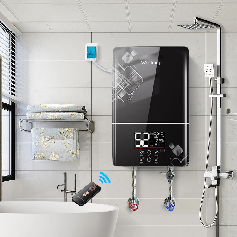 220V Ce Kitchen Bathroom Mini Tankless Geyser Bathroom Hot Instant Electric Water Heater Calentadores De Agua For Shower