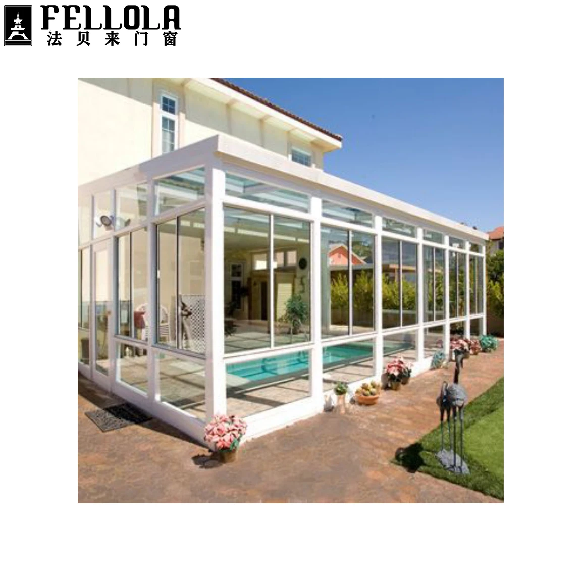Prefabricated  Glass Conservatory Sunroom