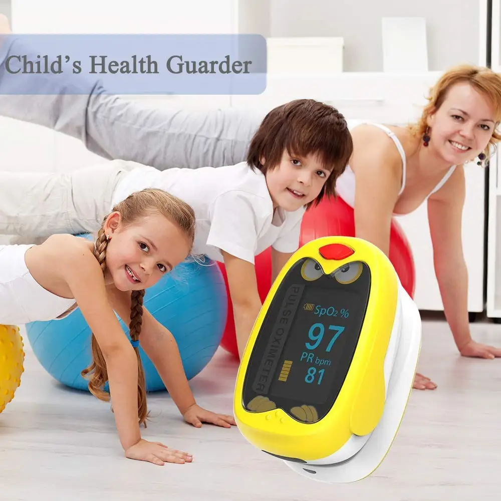 
Baby and Kids Oximeter, Rechargeable Fingertip Pulse Oximtero for Infant and Children Blood Oxygen Saturation Heart Rate Monitor 