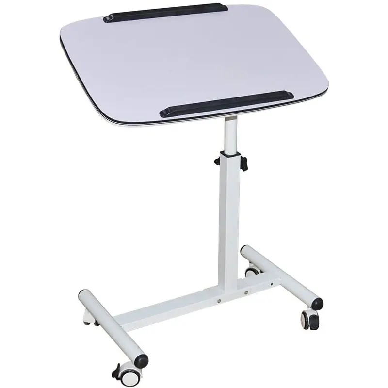 Foldable Lifting Mobile Standing Laptop Desk for Study and Working Height Adjustable office table with Wheels