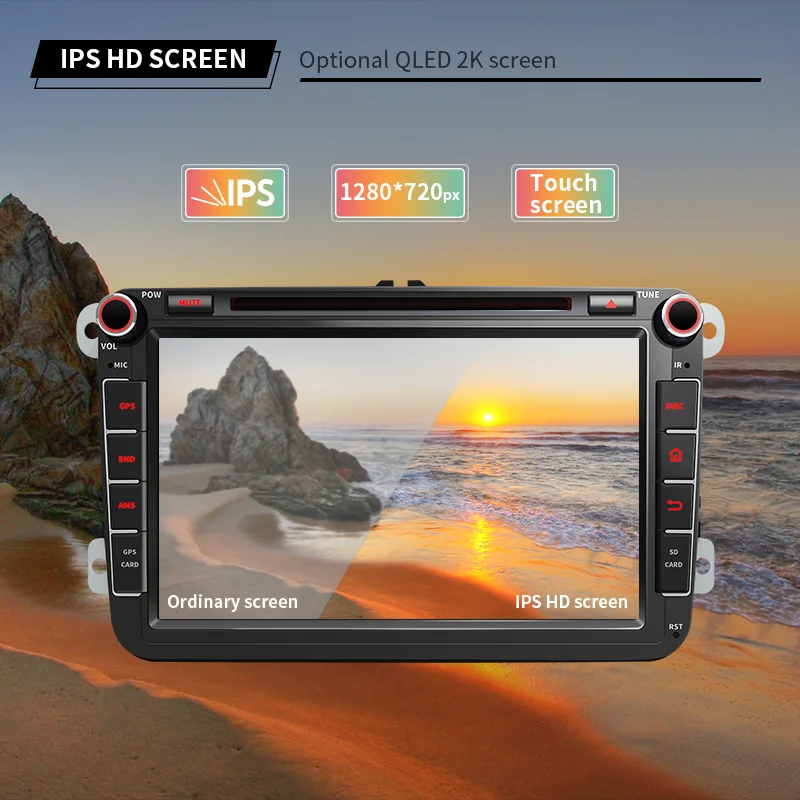 OEM 8 Inch 2Din Car Radio Octa Core Android Car DVD Player for VW Universal Jetta Seat CC Polo Golf   Golf 5  Golf 6 2006-2012