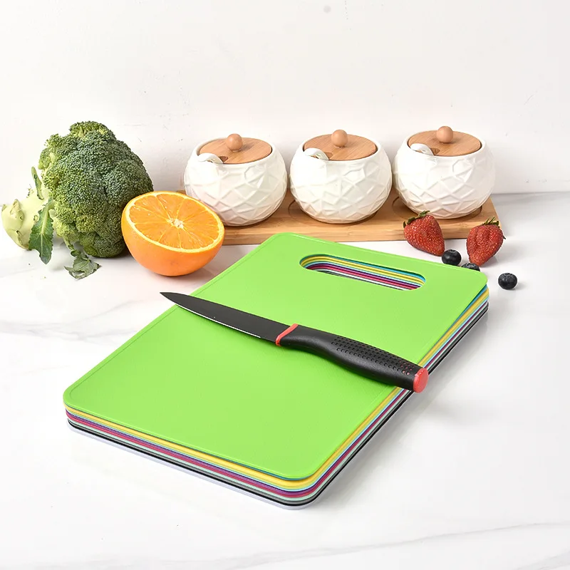 Plastic kitchen double-sided cutting board Square fruit cutting board for household kitchen gadgets
