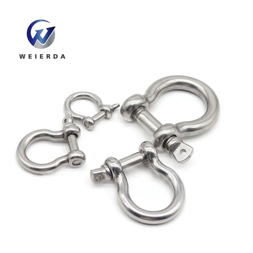 Stainless Steel Screw Pin 3/4 Inch Anchor Shackle With Safety Bolt Chain Shackle Bolt