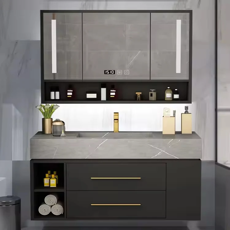 2024 New Style Bathroom Cabinet Hanging 2 Drawers 40 Inch Bathroom Vanity Cabinet 1 Sink Bathroom Vanity Cabinet