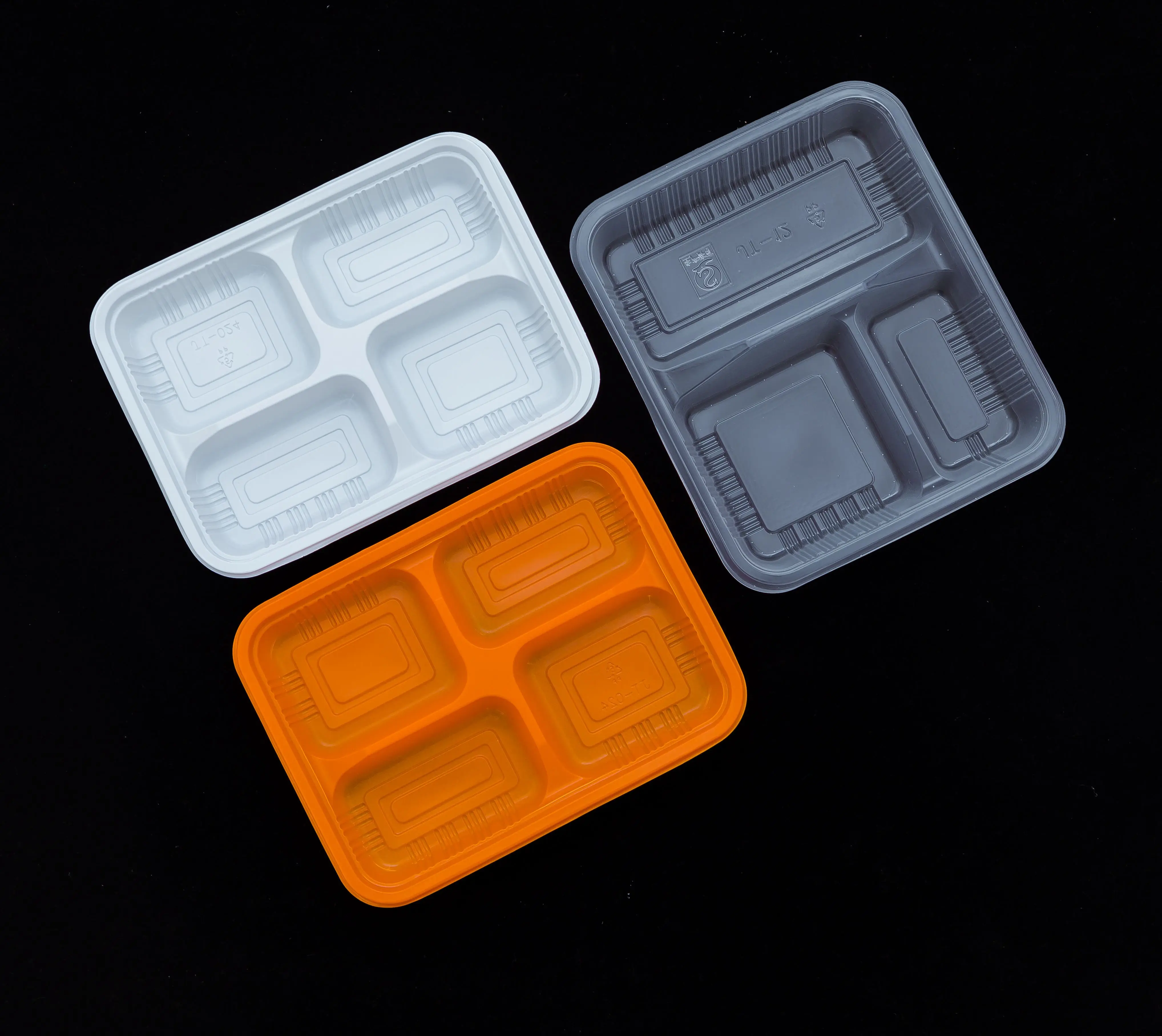 Plastic  Food container 3 division  disposable lunch box