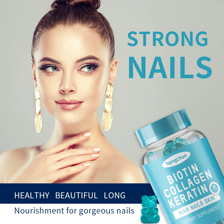 biotin vitamins halal gummy bears collagen gummy caliming vegan collagen supplements biotin gummies for hair skin nails