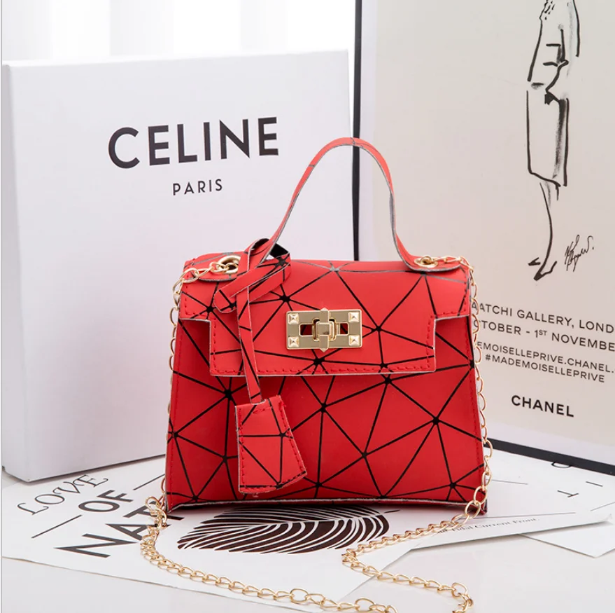 
2021 New fashion luxury designer handbags ladies pu leather women chain cross body bag wholesales ladies summer handbag 