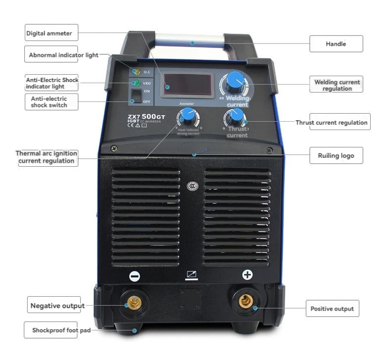 Manual welding machine ZX7-500GT Inverter dc for industrial