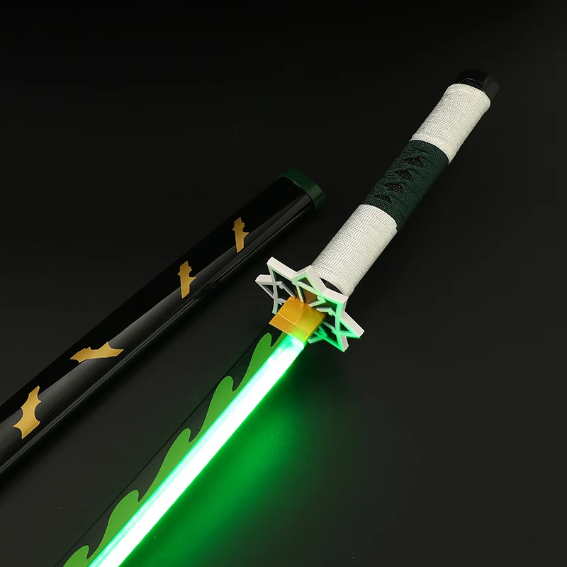 Rechargeable Luminous Shinazugawa Genya Japanese Anime Demon Slayer Toy Ninja Swords