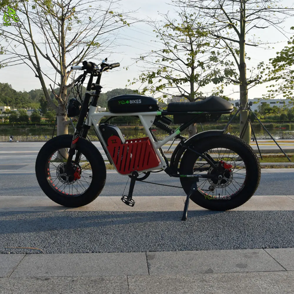 YQEBIKES Free Shipping Super Suspension Inverted Fork 3000W 40Ah Dual Drive Double Battery Fat City Mountain MTB E Bike Bicycle