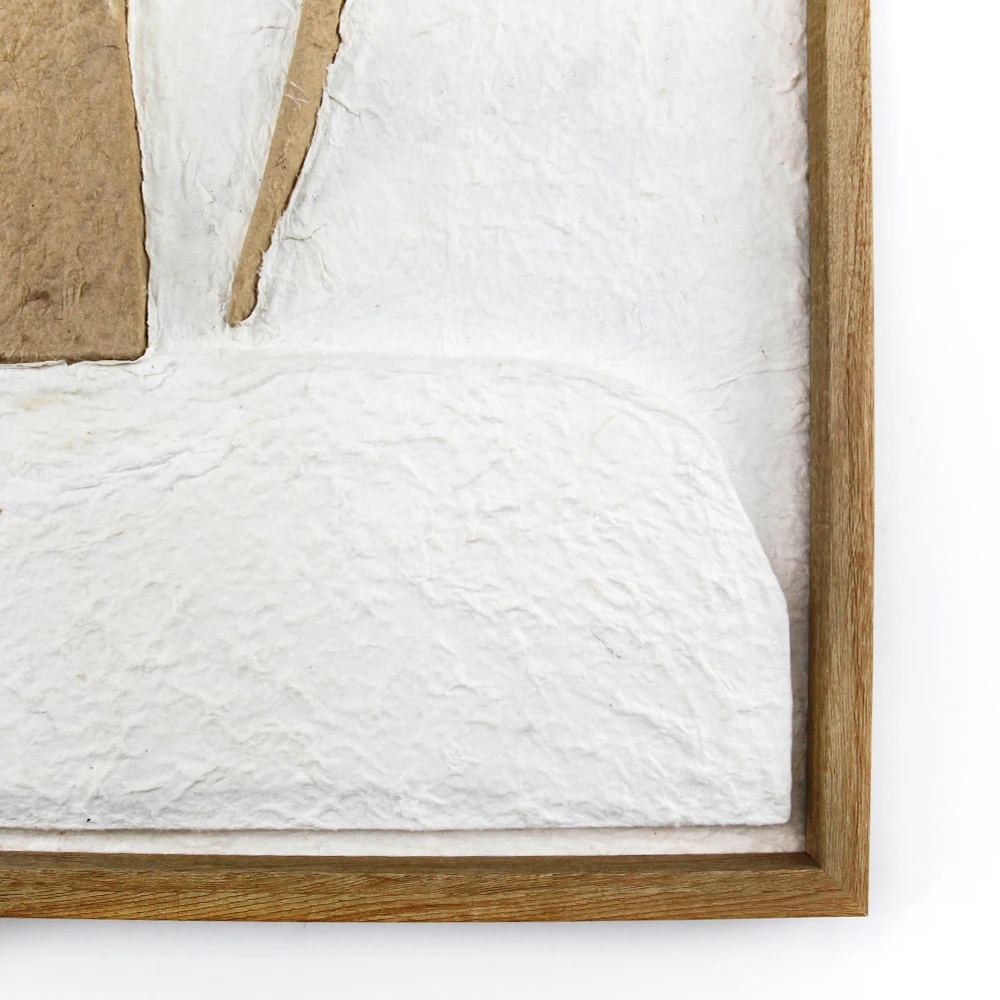 Xingcheng OEM Online Sale Abstract Geometry 3d Relief Sculpture Art Decoration Pulp Painting With Pulp