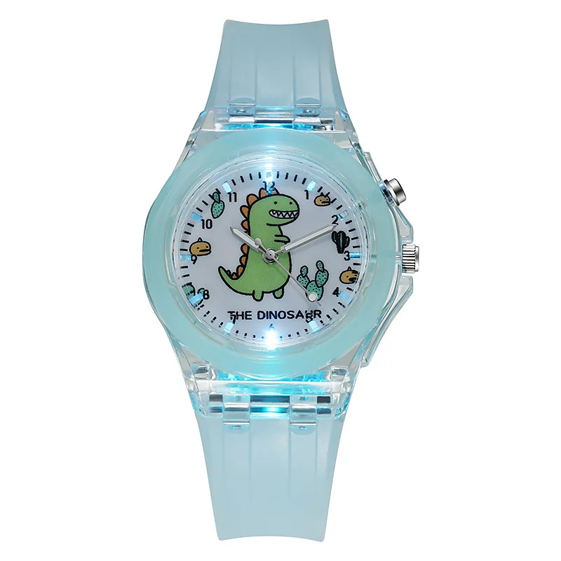 Fashion Cartoon Watch for kids Silicone strap Luminous Children Quartz Watches Girls Clock Boys Dinosaur Watch reloj
