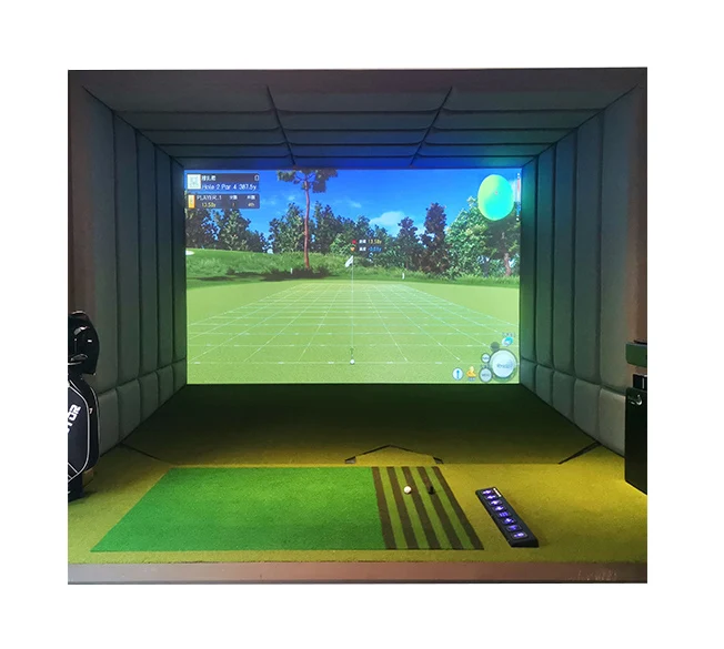 ETD-3 Customized High Speed Camera Ultra HD Luxury Indoor Golf Simulator with Unique dual golf software-Special promotion price