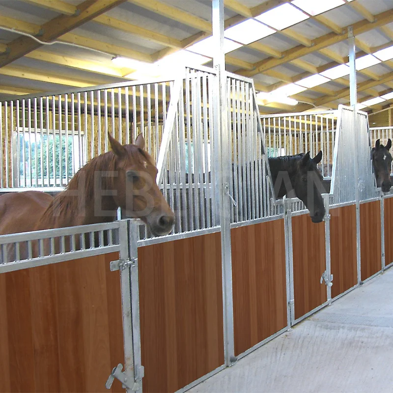 3.6m 4.2m Steel Frame Bamboo Infill Horse Stable Horse Box With Custom Size Horse Stall