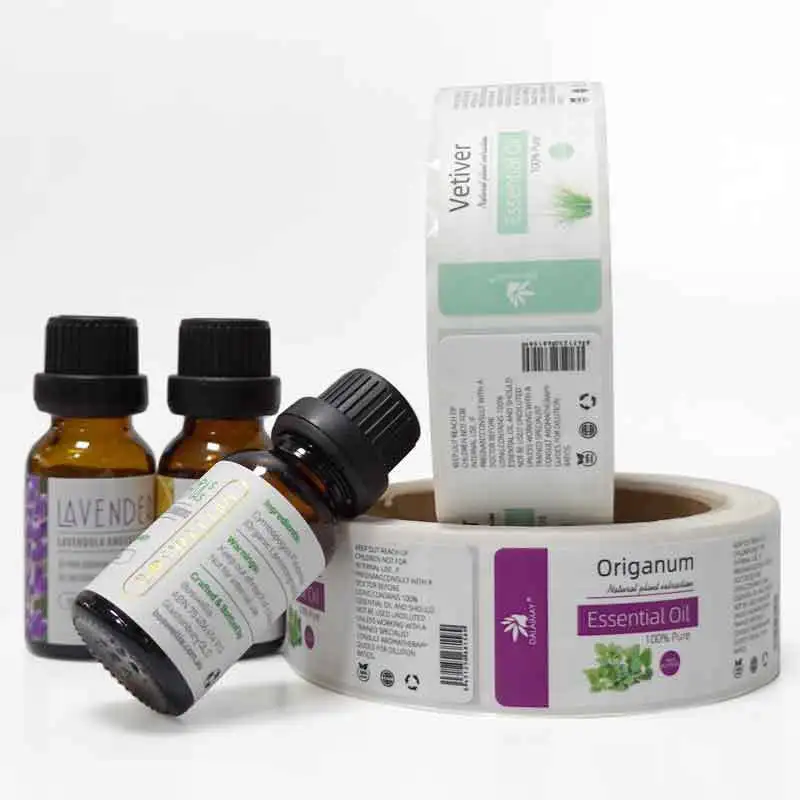 Self-adhesive label Product bottle laser bronzing sticker label customized