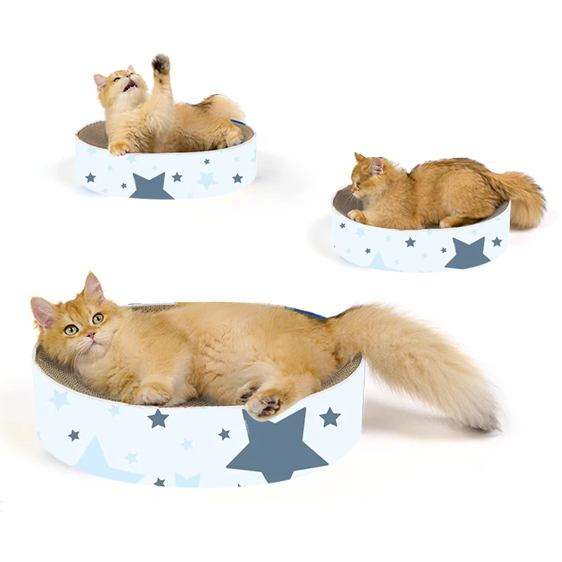 BunnyHi MZB002 Customized Pet Supplies Corrugated Cardboard Cat Scratcher for Cat Rest Active Play and Relieves Stress