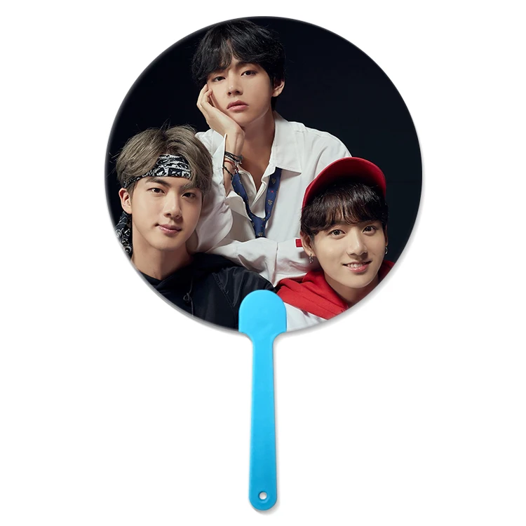 16x17cm Flip &3D lenticular handfan for Korea Star Promotional 3D Hand Fan For Korea Celebrity