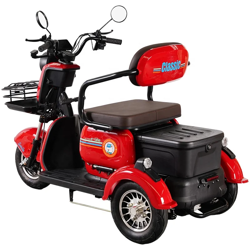 High Quality Mini Eco-Friendly 2 Seat 3 Wheel Electric Tricycle For Adults