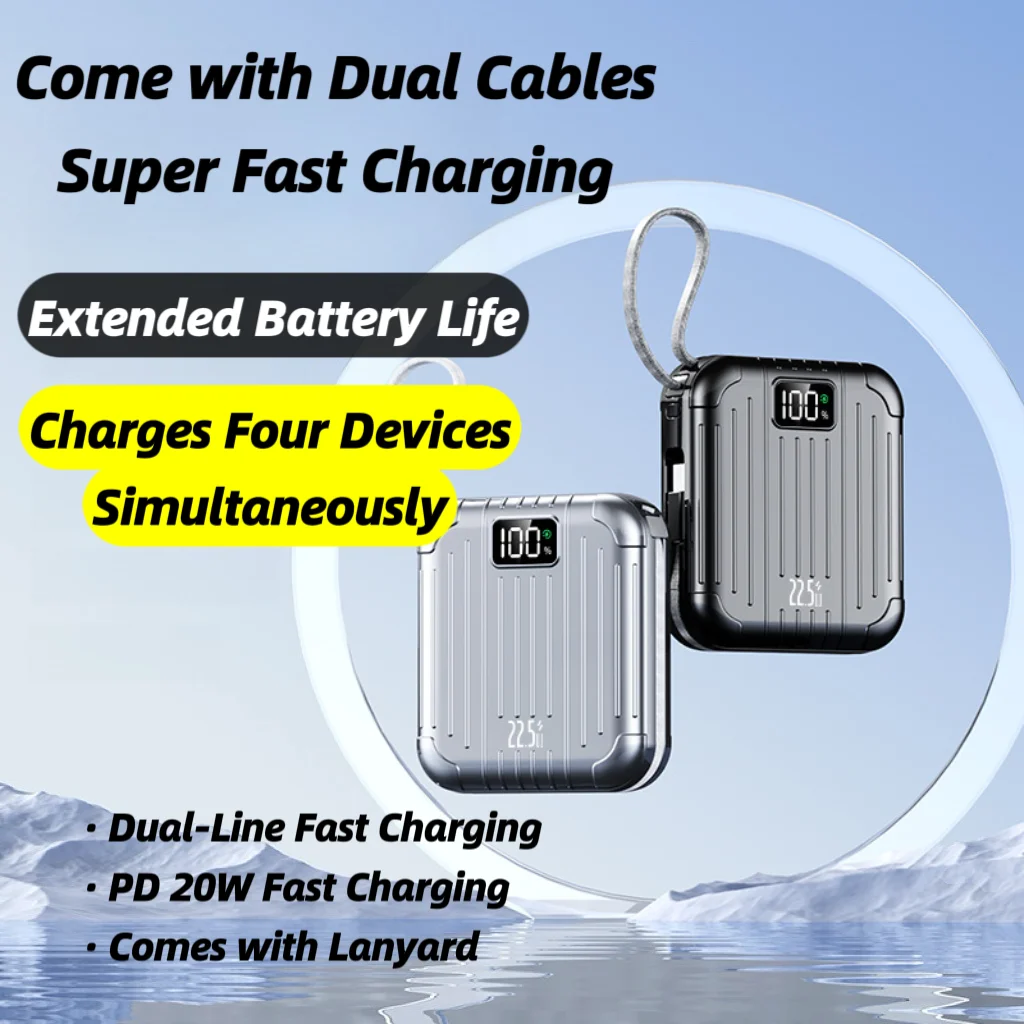 Mini Fast Charging Powerbank Comes With Its Own Cable Fast Charging Portable Advanced Mobile Power Supply