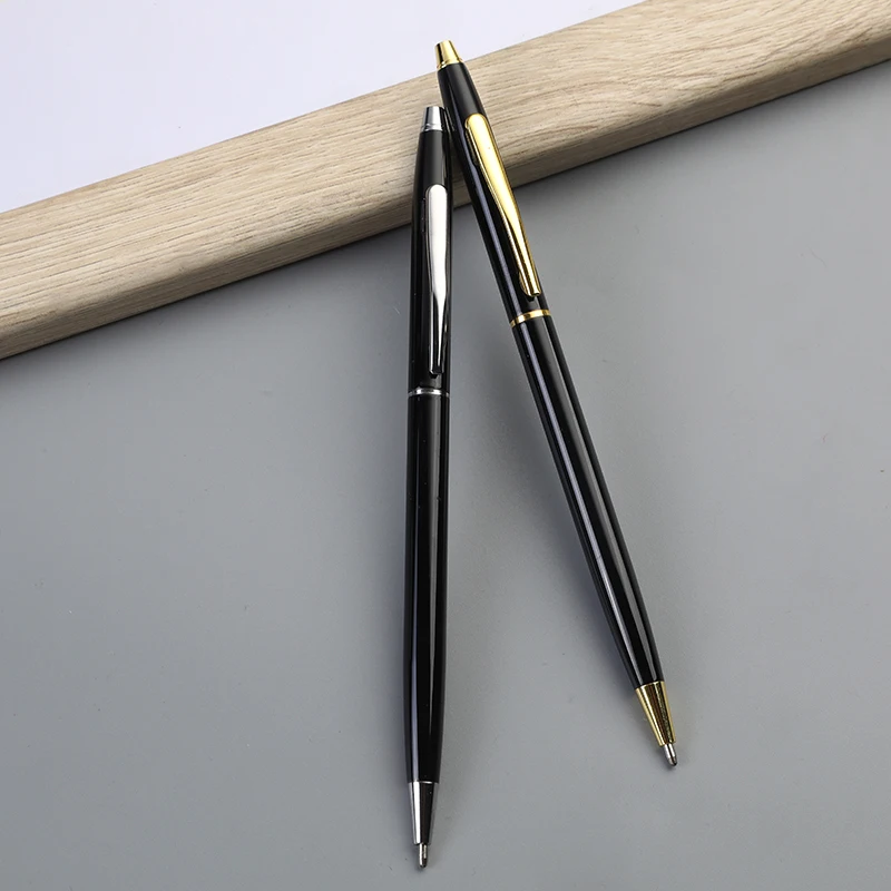 SHULI Manufacturer Wholesale Metal Pen High Quality Luxury Electroplating Black Ballpoint Pen Customized Logo Corporate Gift Pen